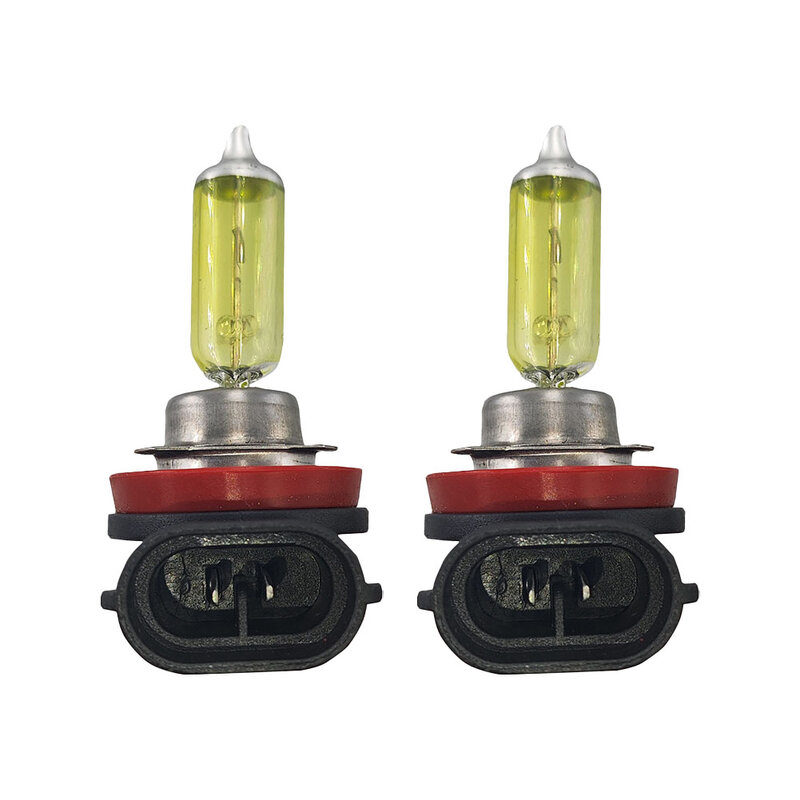 Halogen Bulb Headlights 360 Degrees Aluminum Alloy Car Accessories Replacement Simple Design YellowDaytime Running Light