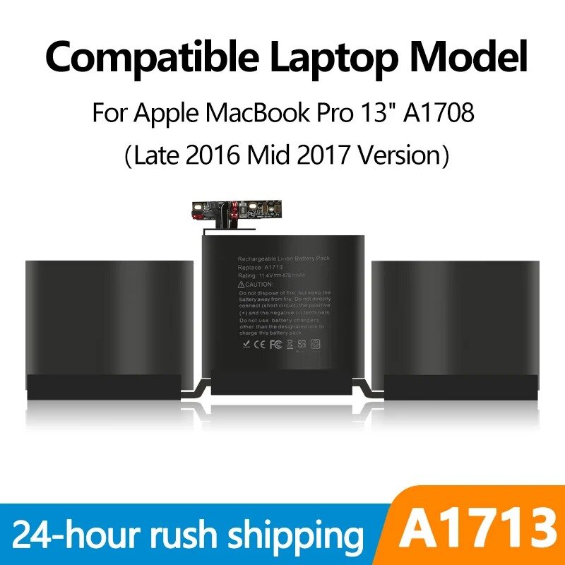 Nobi a1713 Laptop-Akku für Apple MacBook Pro 13 "a1708 00946 4781 emc 020-316 mll42ll batteria akku mah
