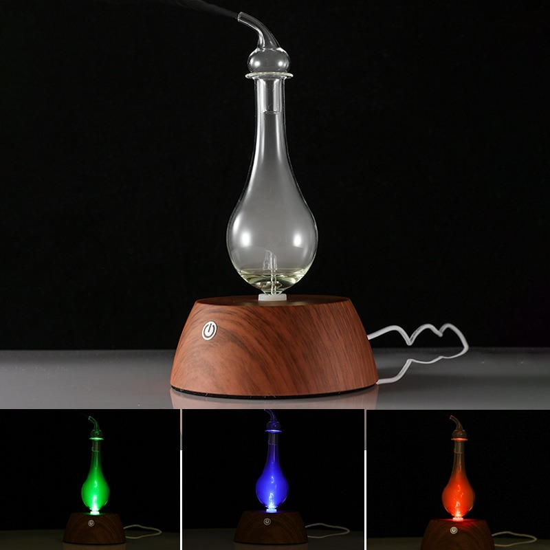 Ali Appliances 50ml Waterless Essential Oil Pure Diffuser Nebulizer Aromatherapy Electric Wood Glass Home Aroma Diffusers Arom