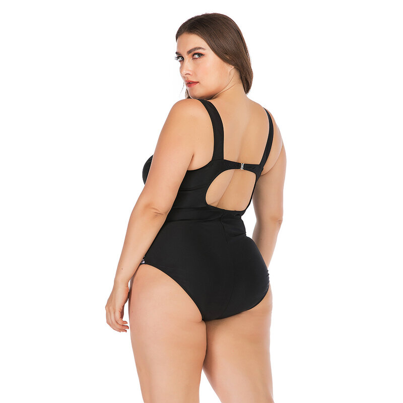 Macan tutul seksi ukuran besar 5XL pakaian renang wanita pakaian renang satu potong untuk wanita gemuk pantai pakaian berenang Biquini wanita