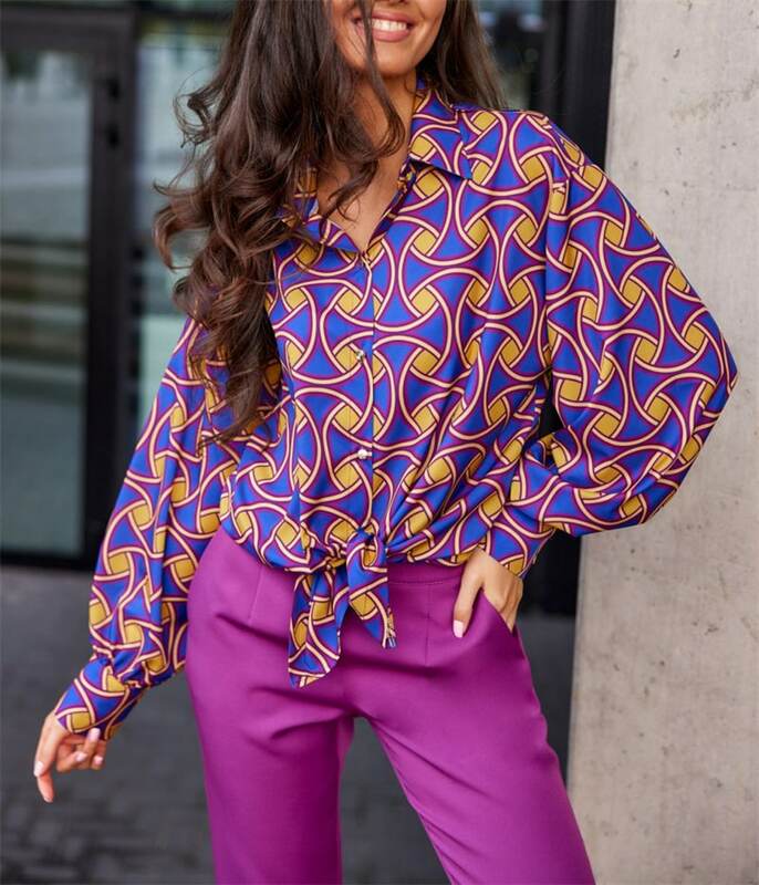 Bluzki damskie Lato 2024 Vintage Tops Shirt Office Commuter Long Sleeve Casual Button Up Blouses Chemise Femme Blusa Feminina
