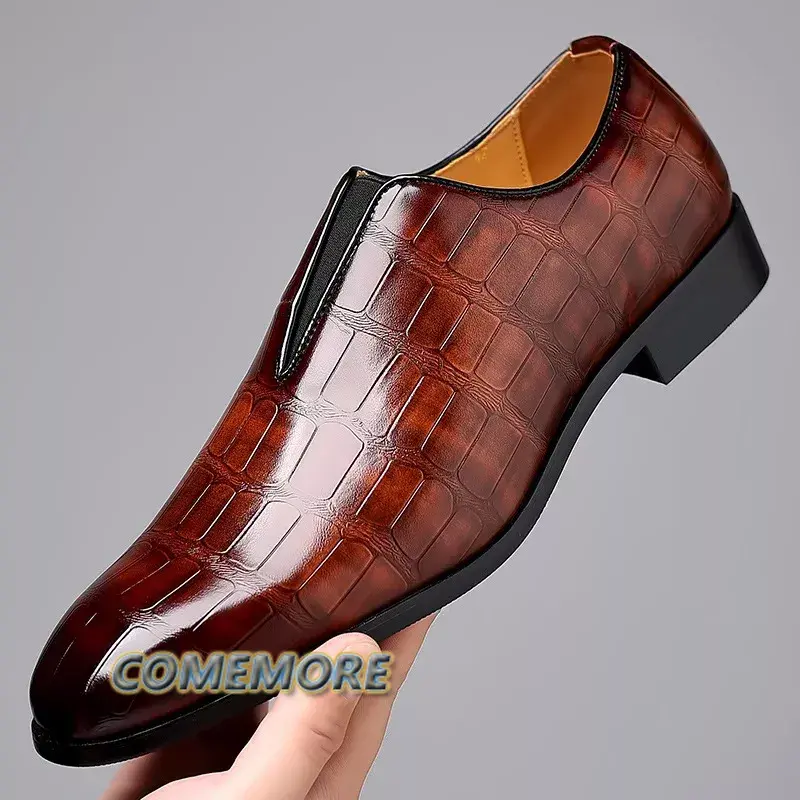Szie 48 Business Men's Shoes Casual PU Leather Shoes for Men Breathable Loafers Comfortable Classic Formal Shoes Fashion Spring