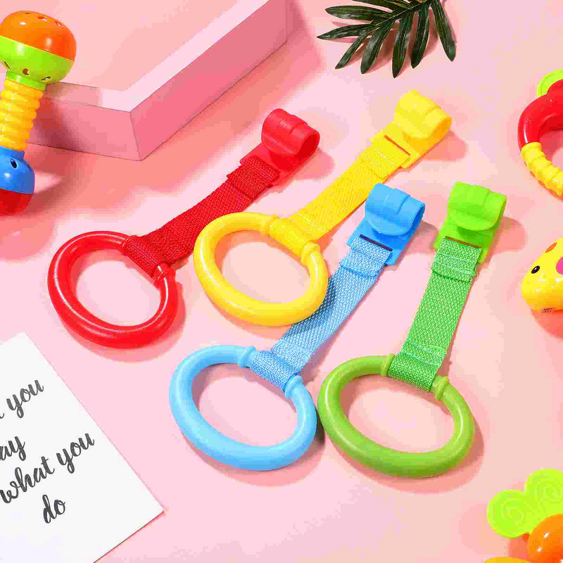 Baby Pull Rings For Playpen Baby Crib Hooks Bed Hanging Ring Help Baby Stand Toddler Walking Assistant