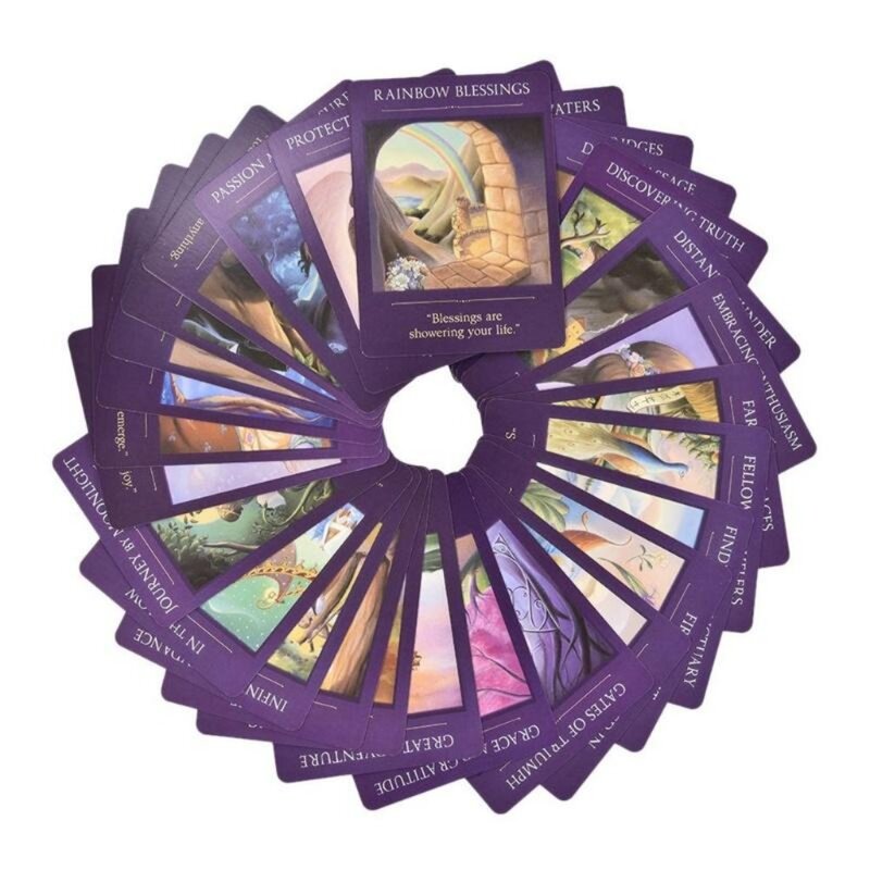 Tarot card game super sacred travel, oracle board game, 52 cartas, inglês e inglês, 10.3x 6cm