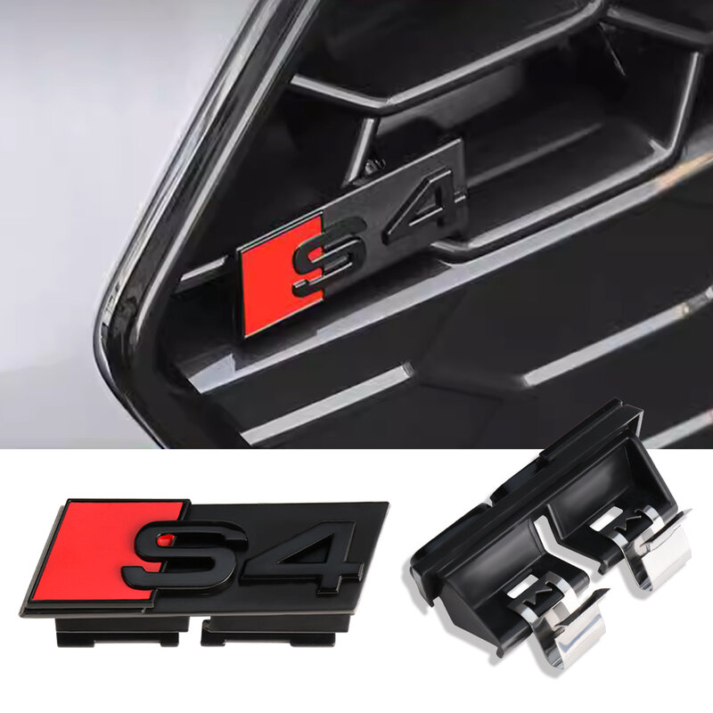 Emblème de calandre de voiture en ABS 3D, accessoires de décoration, insigne S pour Audi S3 S4 S5 Dock S7, modification de style automatique, logo