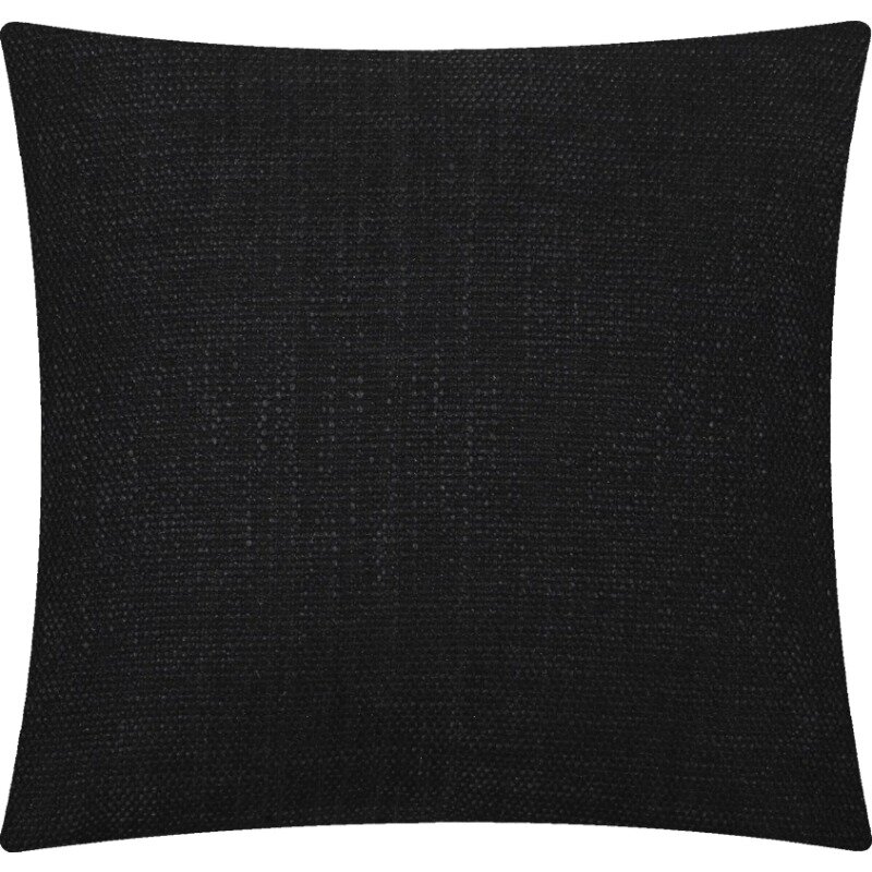 Mainstays Solid Texture Polyester Square Decorative Throw Pillow, 18" x 18", Black