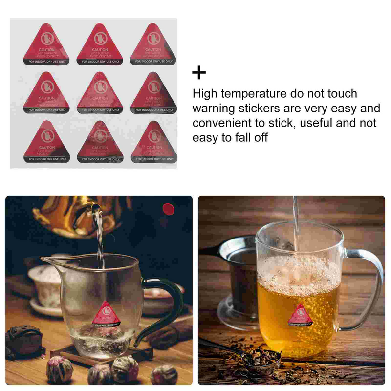 Etiqueta de advertencia en caliente, pegatinas de decoloración sensibles a la temperatura que cambian las altas temperaturas