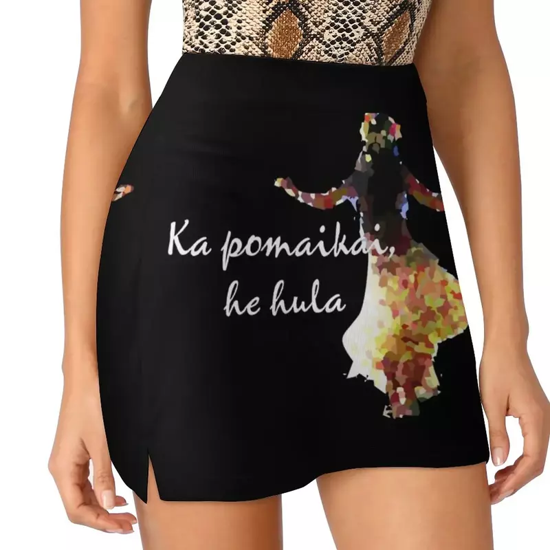 女性の幸せは短いスカートです、美的スカート、ハワイアン言語、新しいファッション