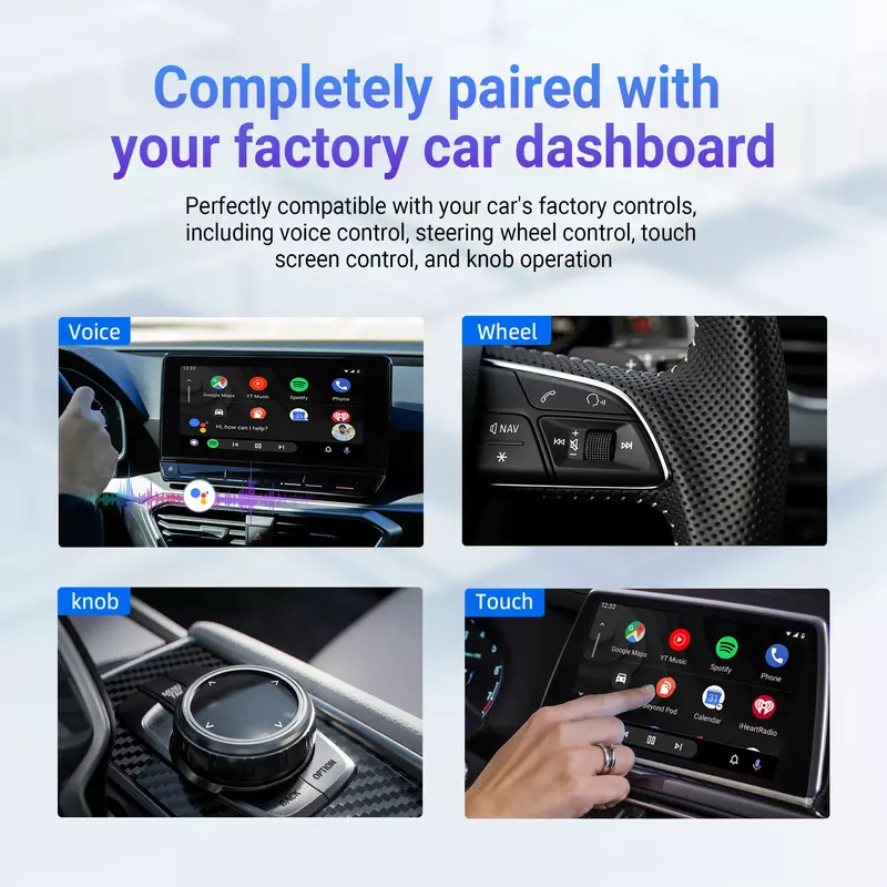 OTTOCAST-CarPlay sem fio, adaptador automático, Android, Youtube, Netflix, IPTV, Acessórios de carro, Kia, Toyota, Play2Video Pro