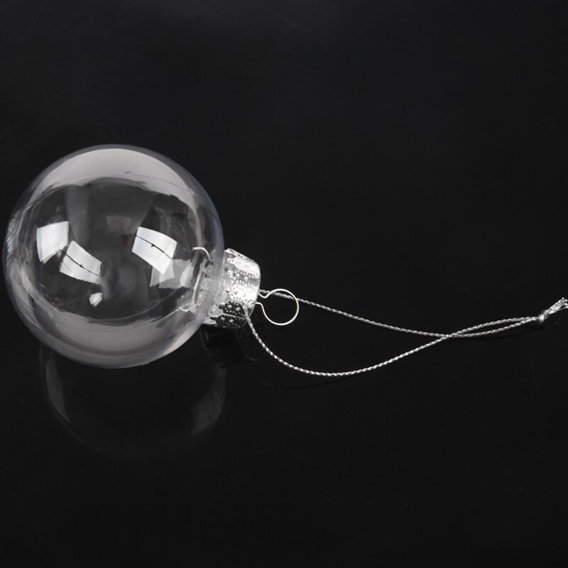 Wyczyść DIY bombki nietłukące bez szwu plastikowe XMAS Ball Home dekor w kształcie drzewa prezent-60Mm ilość: 12