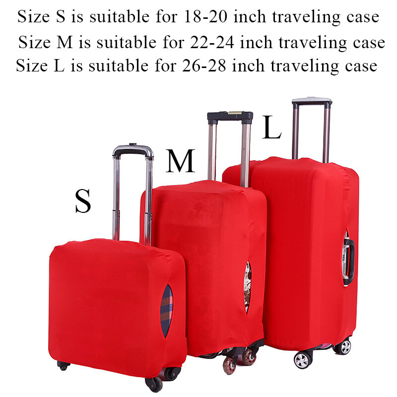 Pokrowiec przeciwkurzowy na walizkę, podróżny, w jednolitym kolorze, osłona bagażu na 18-28 cali, pokrowiec na wózek, akcesoria podróżne