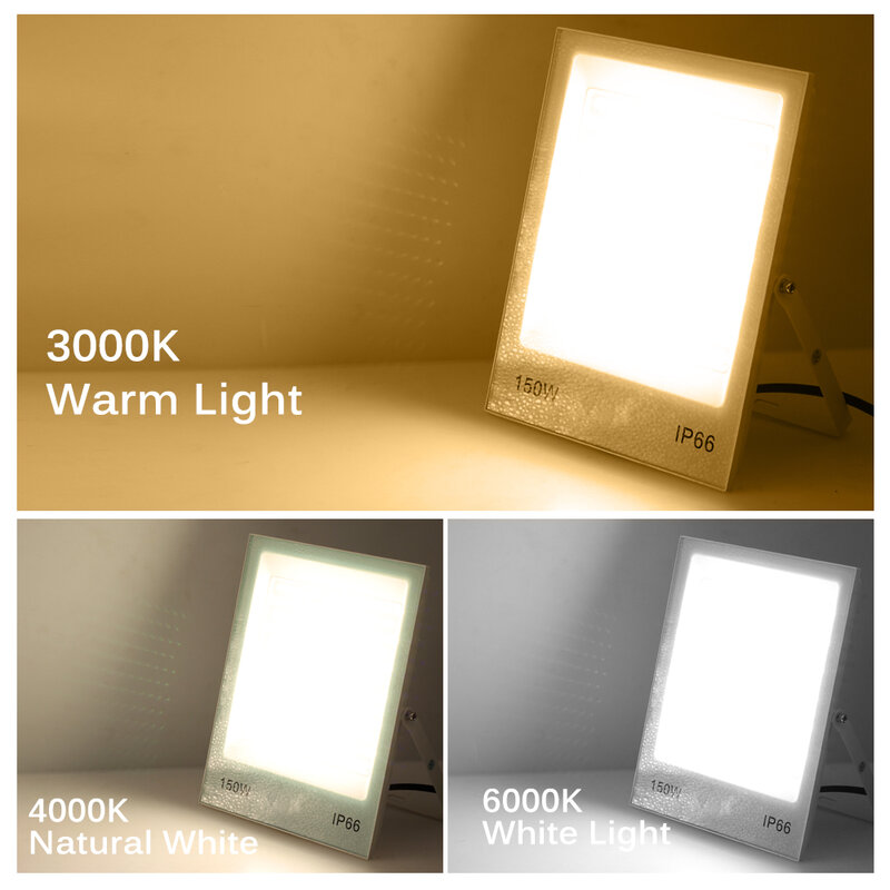Reflector LED de Pared para Exteriores, Lámpara Impermeable IP66 con Iluminación de Alto Brillo de AC220V, 50 W, 100 W, 150 W, 200 W, Foco de Jardín