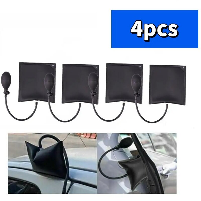 4 buah tas pompa udara hitam bantalan Wedge Otomotif Mobil tiup Shims alat tangan
