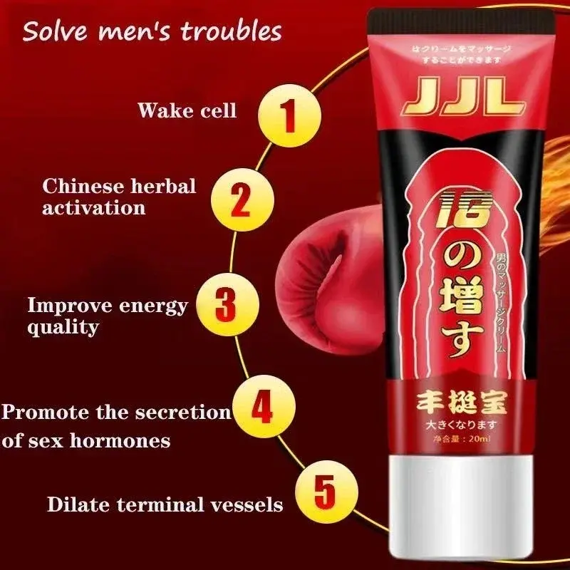 Male penis enhancement and enlargement cream penis secondary growth thickening continuous erection cream adult sex products 20ml