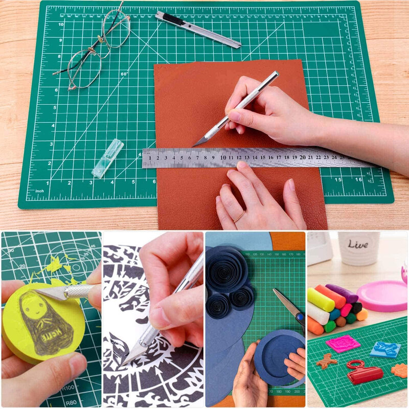 A3 A4 A5 PVC Cutting Mat Workbench Patchwork Sewing Manual DIY Knife Engraving Leather Cutting Board Single Side Underlay