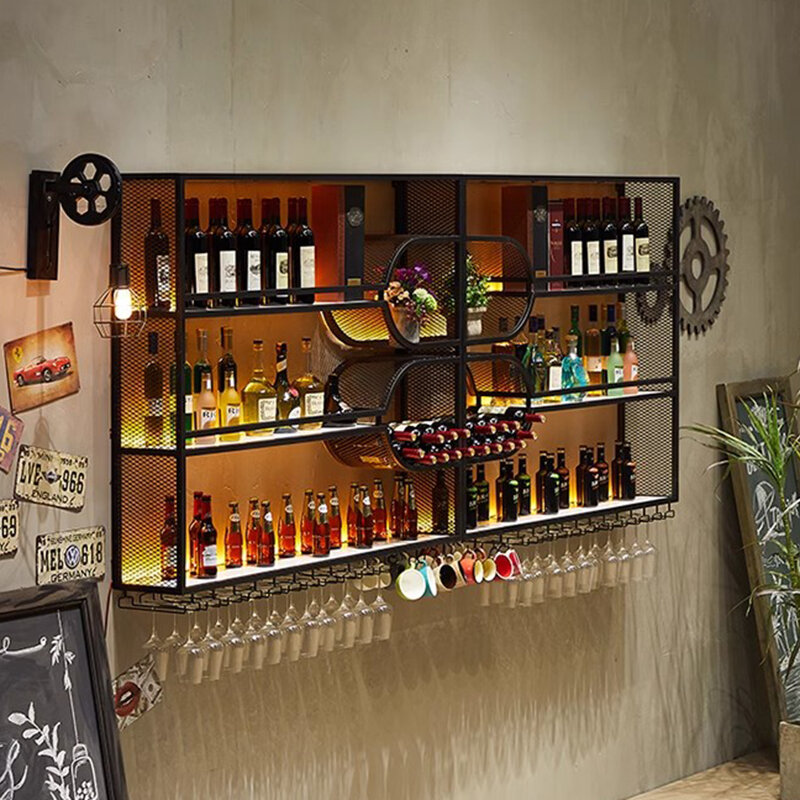 خزانة زاوية صناعية حديثة تجارية ، خزانة نبيذ مصممة للمطاعم ، أثاث قهوة لغرفة الطعام