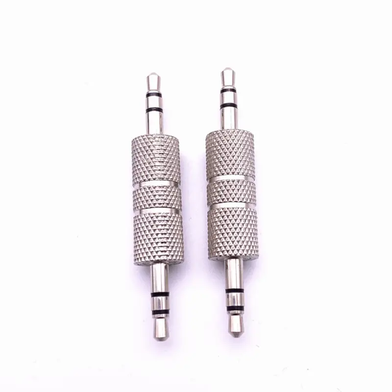 Metal 3.5mm Male To Male Stereo Audio Adapter Headphone Connector Jack Plug Brand New And High Quality