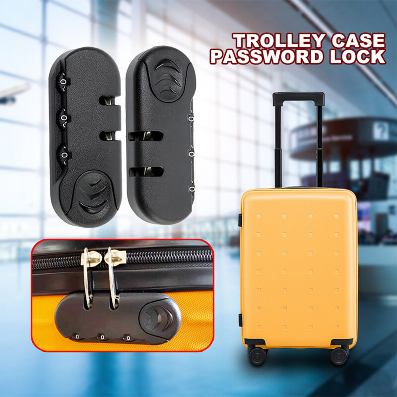 Kunci kode koper plastik yang banyak digunakan ramah perjalanan mencegah Maling mudah untuk tas bepergian kunci kode