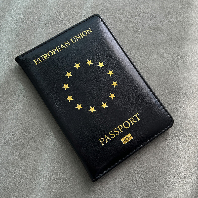 Liên Minh Châu Âu EU Da Hộ Chiếu Passport Cover Cá Tính Du Lịch Dành Cho Hộ Chiếu Với Tên Gọi