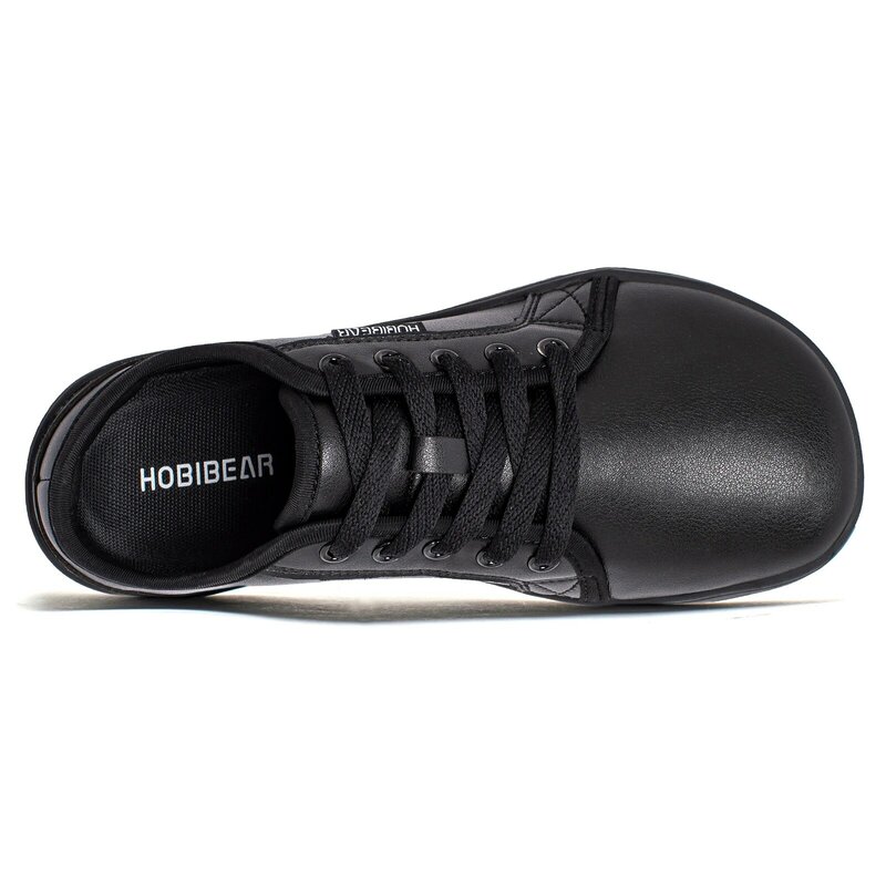 HOBIBEAR Minimalist Shoes for Men Wide Toe Barefoot Zero Drop Shoes Casual Leather Fashion Sneakers Lightweight Walking Shoes