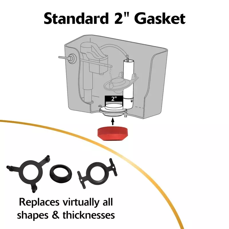 Korky universal 2-Zoll komplettes Toiletten reparatur set (1,54), neu, 1-Pack, lb.