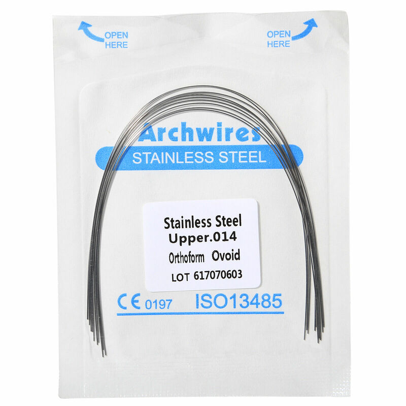10Pieces/1Pack Dental Orthodontic Arch Wire Stainless Steel Round Use For Bracket Braces