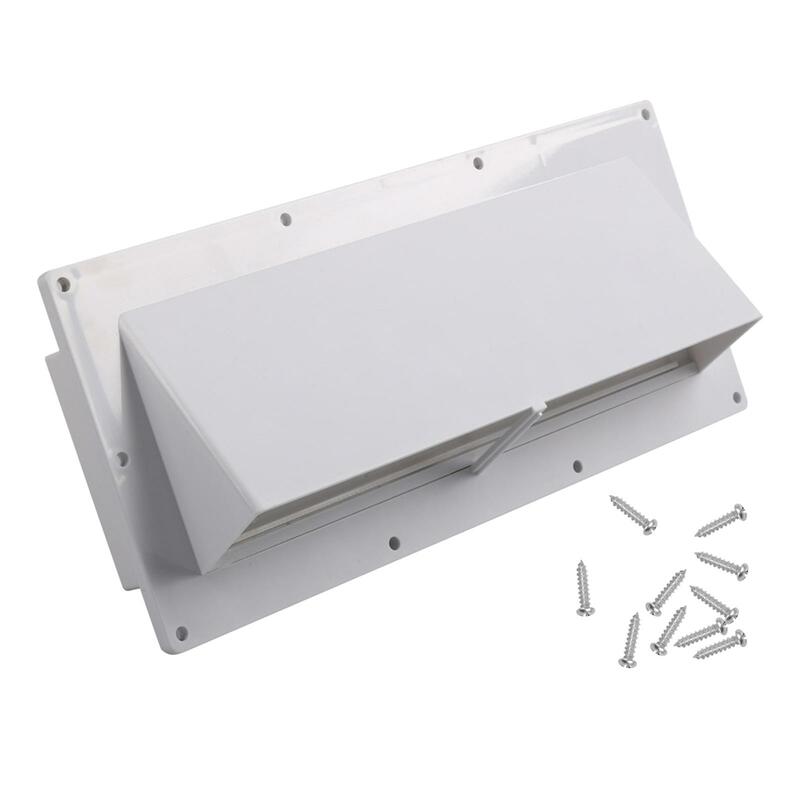 RV Range Hood Vent Cover Kitchen Vent Cover White Sturdy Waterproof Sidewall