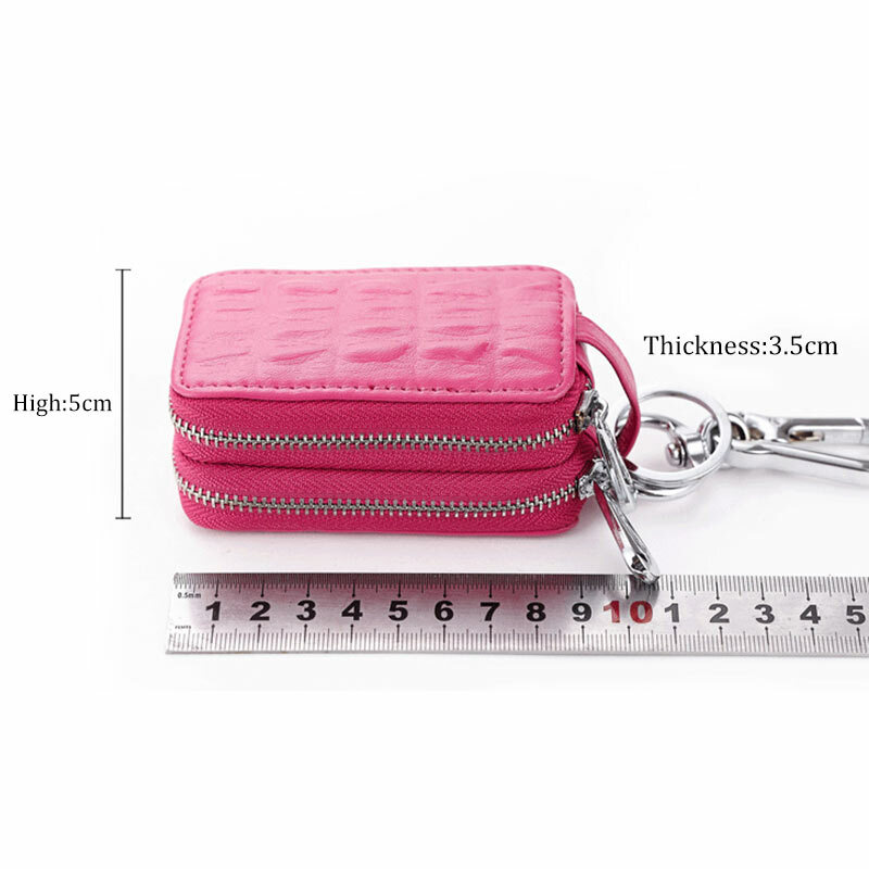 Portable Car Key Holder Bag Practical Shockproof Reusable Leather Case Cover Suitable for Home Outdoor Daily Use