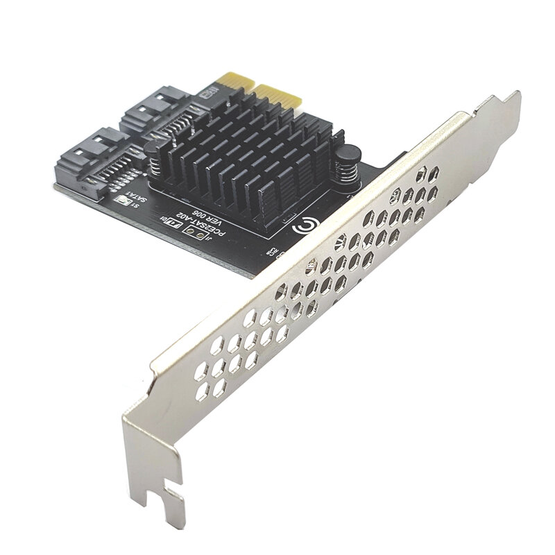 بطاقات PCI-E SATA 1X 4X 8X 16X PCI-E بطاقات PCI Express إلى SATA 3.0 2-Port SATA III 6Gbps لوح مهايئ التوسع مع شريحة ASMedia 1061