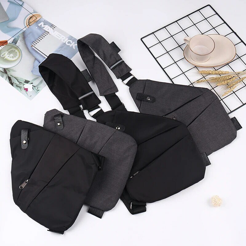 Protable Men's Personal Pocket Shoulder Bag Waterproof Bicycle Antitheft Crossbody Chest Bag Casual Cycling Sports Messenger Bag