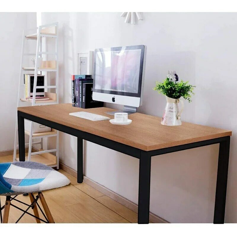 BIBOC-Bureau d'ordinateur robuste, table à manger, planche en bois composite, poste de travail d'écriture, bureau à domicile, 24x55 pouces
