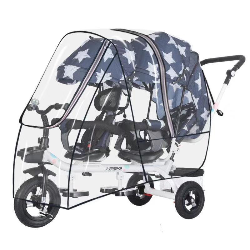 Wind dichte Regenschutz Doppel Kinderwagen Regenschutz Regenschutz Twin Kinderwagen Regenschutz Kinderwagen Regenschutz Regenschutz Kinderwagen