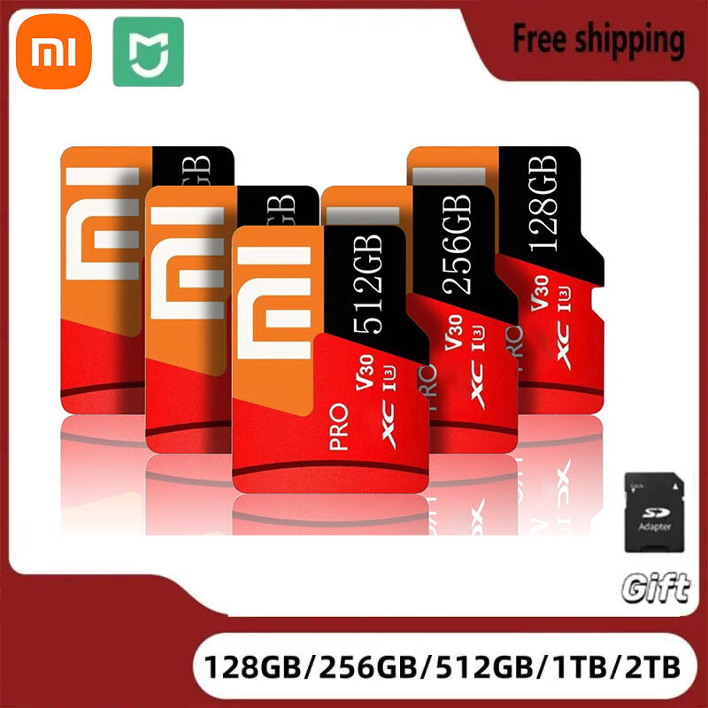 MIJIA-tarjeta Micro TF SD de 1TB y 2TB, tarjeta de memoria Clase 10 de 128GB y 64GB, de alta velocidad, hasta 100 mb/s, para teléfono, tableta y cámara