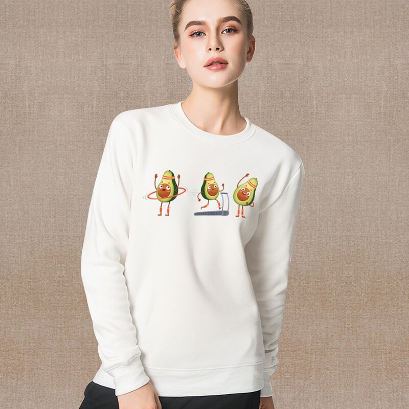 Damskie Top z okrągłym dekoltem pulower z okrągłym dekoltem wiosna jesień cienkie biały bluza z długim rękawem casualowa wygodna awokado serii ubrania