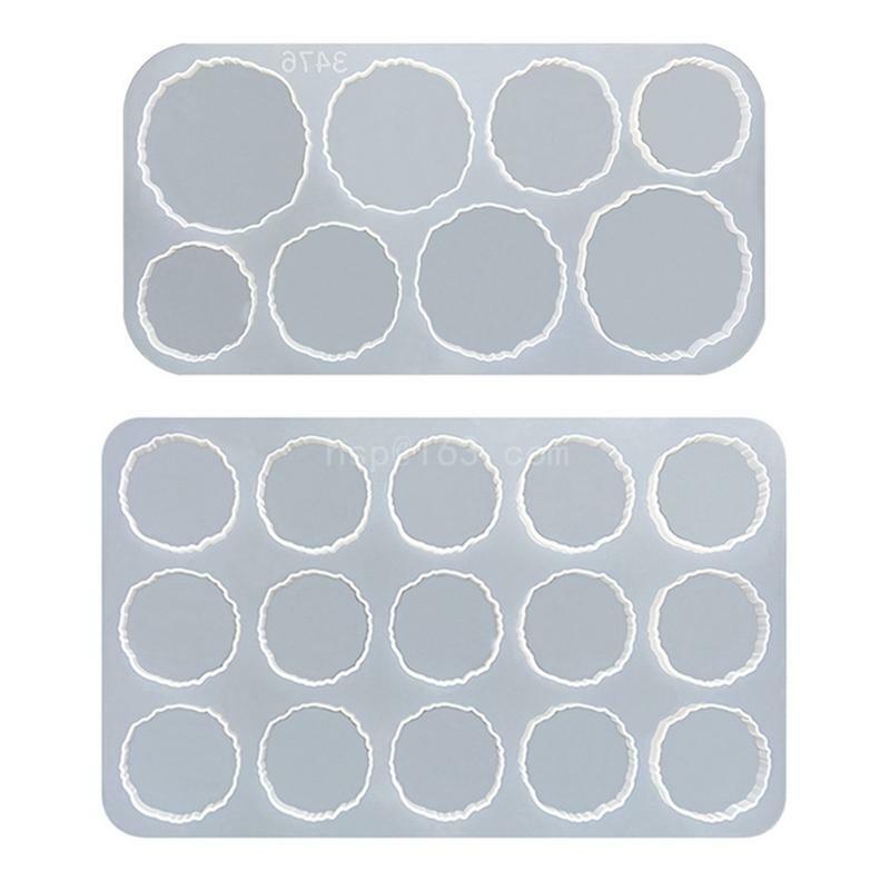 Resin Molds Irregular Round Silicone Mold Epoxy Resin Molds for DIY Making Cups Pad Home Decorations
