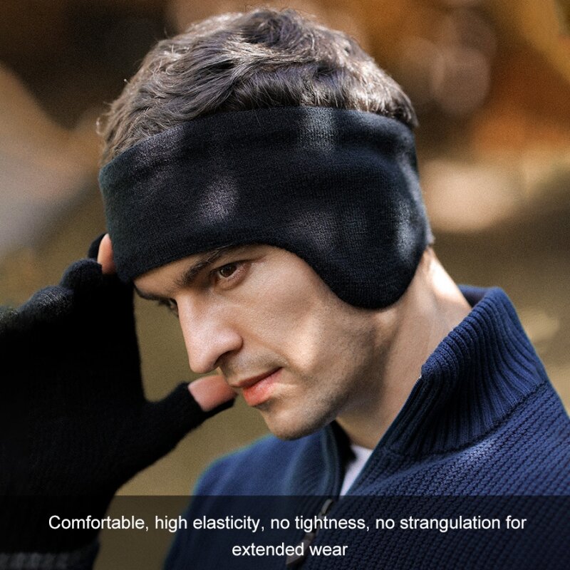 Windproof Sport Headband para homens, ciclismo, treino, ioga, corrida, bicicleta, dupla camada, Earmuffs quentes, headwear, aquecedor de ouvido, inverno