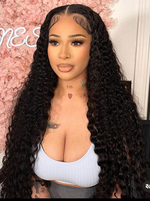 13x4 13x6 Hd Deep Wave Lace Frontal Wig 360 Curly Human Hair Wigs For Black Women Human Hair 4x4 5x5 Water Wave Lace Closure Wig