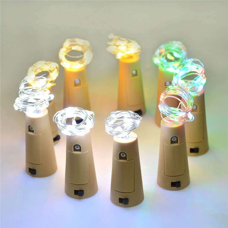أضواء LED على شكل زجاجة من الفلين ، ديكورات الحفلات ، ديكور عيد الحب ، زخرفة رومانت ، 30 مصباح ، 3 أمتار