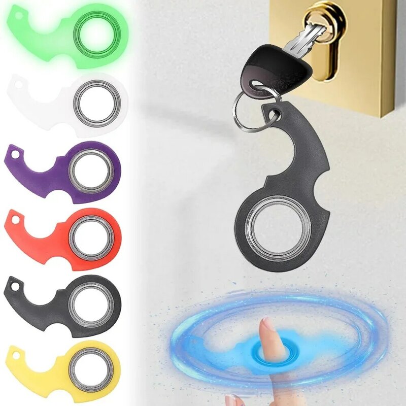 Fingertip Rotation Key Chains Decompression Spinner Anti-anxiety Bearing Lightning Hanging Key Rings for christmas birthday gift