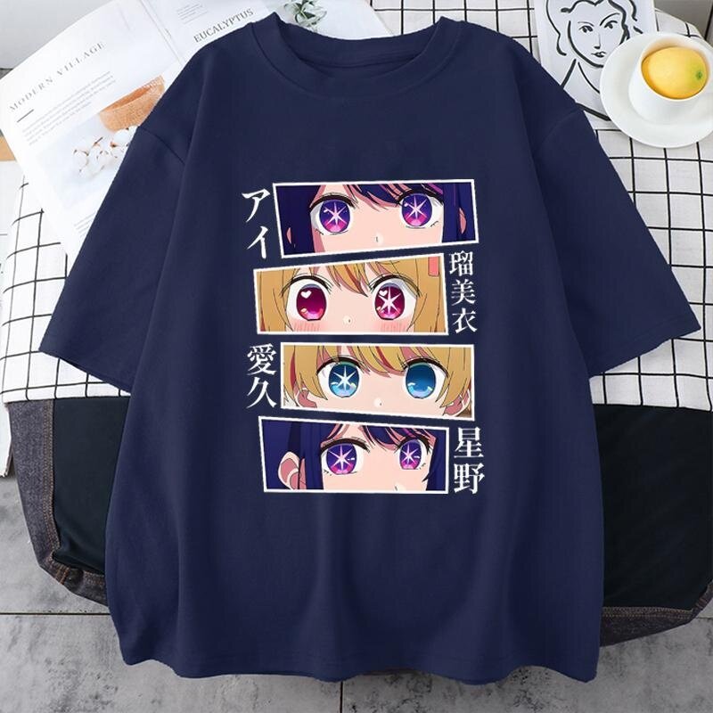 Neue Anime Augen Grafik druck T-Shirt Frauen Sommer lässig Rundhals ausschnitt lose T-Shirts Streetwear Mode Anime Harajuku T-Shirts