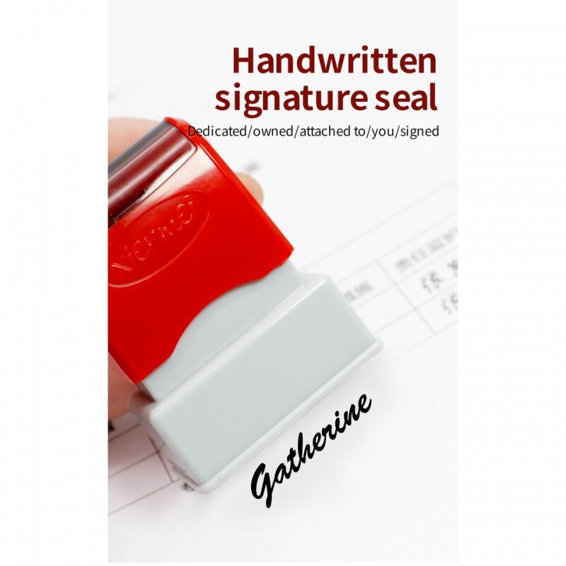 Custom Teacher Name Ink Stamp【Free ink】 Signature Calligraphy Selfing-Inking Personalized Letter Stamp For School Student Child
