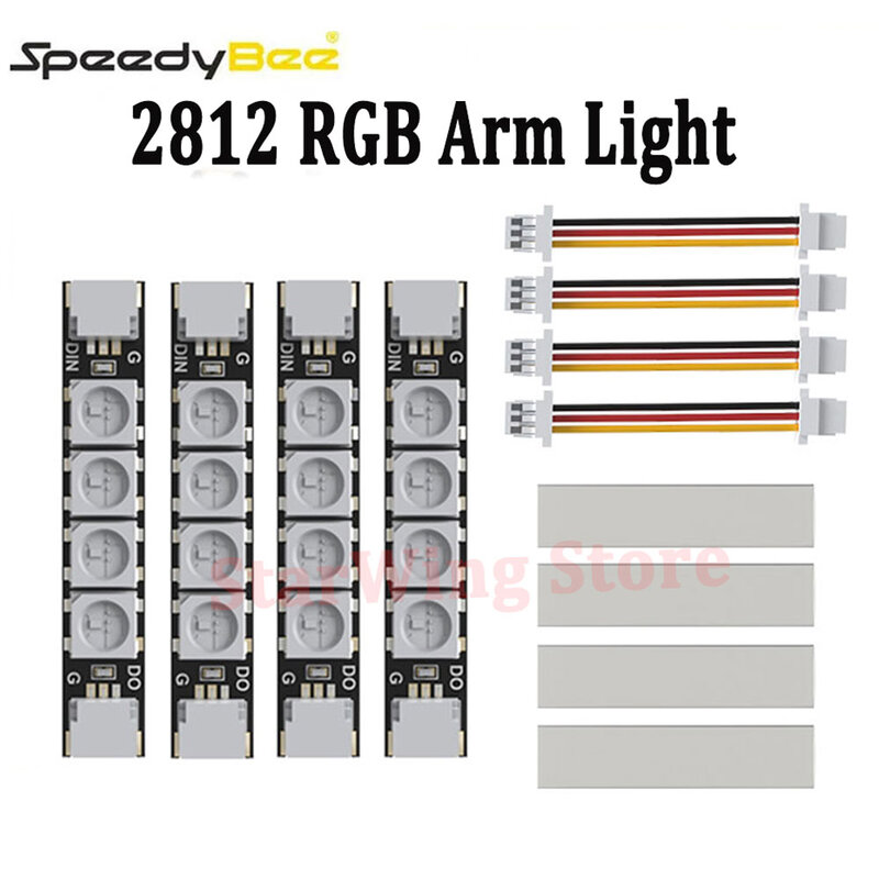 4PCS/8PCS SpeedyBee Programable 2812 Arm LED Light Armlight 5V RGB For RC FPV Racing Freestyle Whoop Drone Quadcopter Runcam