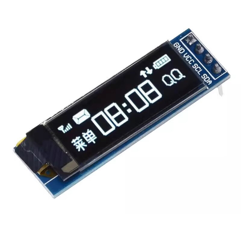 0.91 polegada oled display módulo branco/azul oled 128x32 lcd display led ssd1306 12864 0.91 iic i2c comunicar para ardunio