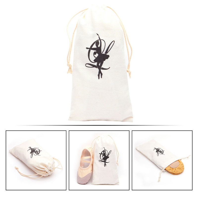 Drawstring Ballet Shoes Bag Satin Dance Slippers Bags Shoes Storage Pouch Organizer For Girls Women