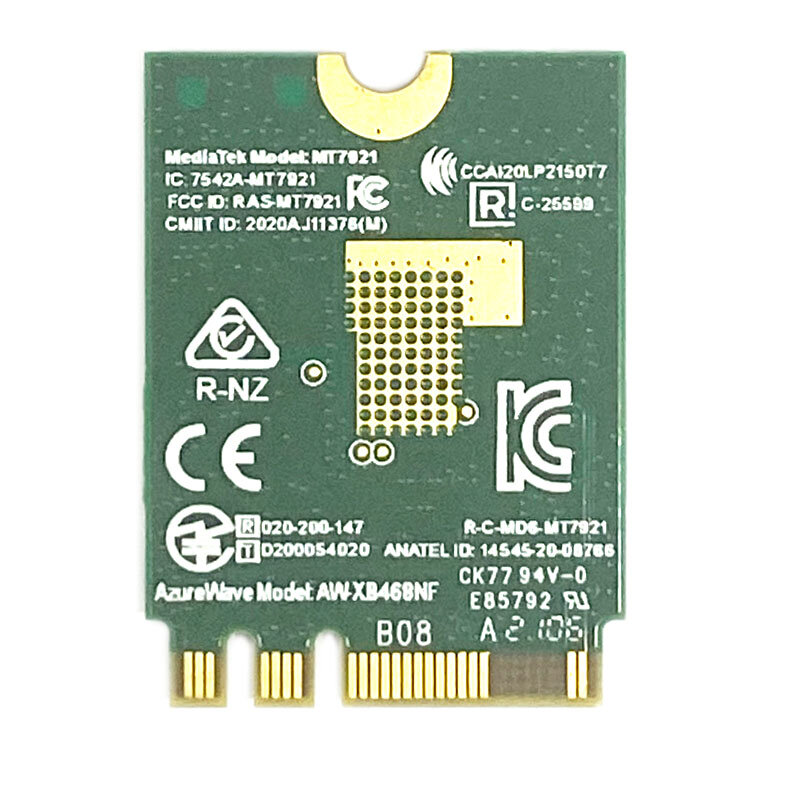 MediaTek – carte réseau sans fil Wi-Fi 6 MT7921, 1800M, Bluetooth 5.2, NGFF m.2, compatible avec windows 10/11, MT7921k