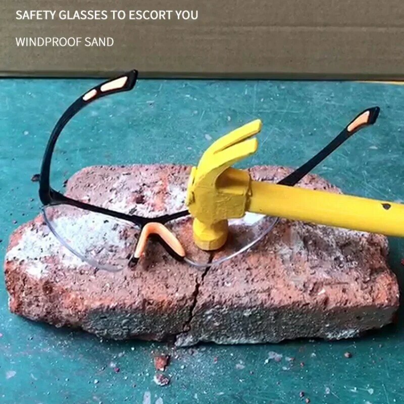 Ciclismo Windproof Goggles Segurança Vented HD Eye Glasses Laboratório Trabalho Segurança Laboratório Sandproof Protective Glass Goggle