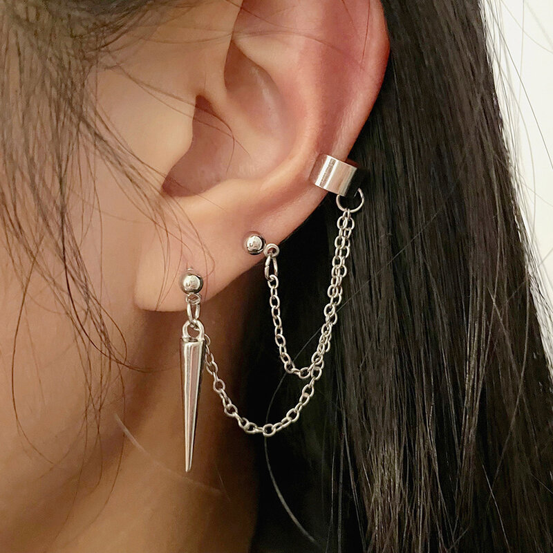 Boucles d'oreilles clip d'oreille en acier inoxydable pour femmes, sans piercing, mode personnalisée, ensemble de clips d'oreille