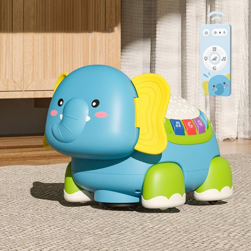 Plastic Turtle Crawling Toys para bebê, elefante, brinquedos eletrônicos coloridos, hobbies, 5 em 1
