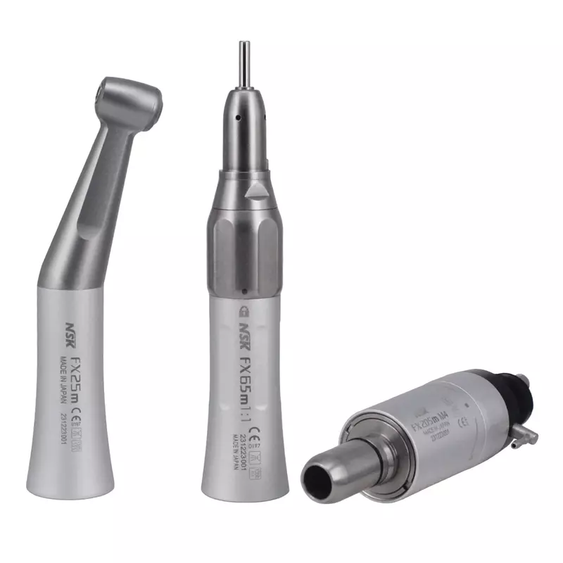 NSK-Contra Angle Dental Handpiece, baixa velocidade, acionamento direto, mini odontologia principal, contra ângulo contra, ferramentas de polimento, FX25, FX65, 1:1