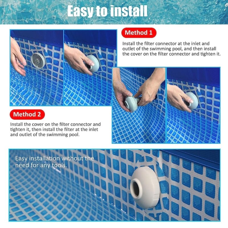 Filtro de repuesto de piscina de plástico, filtro de piscina, conector de colador de piscina